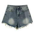 thumbnail image 3 of mfyjkho Pantalones Cortos De Entrenamiento, Vaqueros De Verano Para Mujer, Finos, De Cintura Alta, Con Bolsillos Y Pierna Ancha Pantalones Cortos Para Mujer Xxxxl, 3 of 4