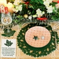 thumbnail image 6 of Round Felt Placemats Heat Resistant Table Mats Non Slip Dining Table Protector Washable Green Style, 6 of 6