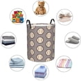thumbnail image 6 of Basketball Laundry Hamper Large Collapsible Laundry Baskets with Handles Easy Carry Round Storage Basket Dirty Clothes Hamper Blanket Basket for College Dorms Bedroom Toy, 6 of 10