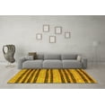 thumbnail image 3 of Ahgly Company Machine Washable Indoor Rectangle Oriental Yellow Traditional Area Rugs, 6' x 9', 3 of 4