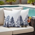 thumbnail image 2 of Outdoor Pillow Cover Maple Pine Forest Set of 2 Waterproof Throw Pillowcases White Blue Decorative Patio Furniture Pillows for Couch Garden Indoor & Outdoor Use, 2 of 9