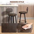 thumbnail image 4 of HOMCOM Bar Stools Set of 2, Swivel Counter Height Barstools Brown, 4 of 10