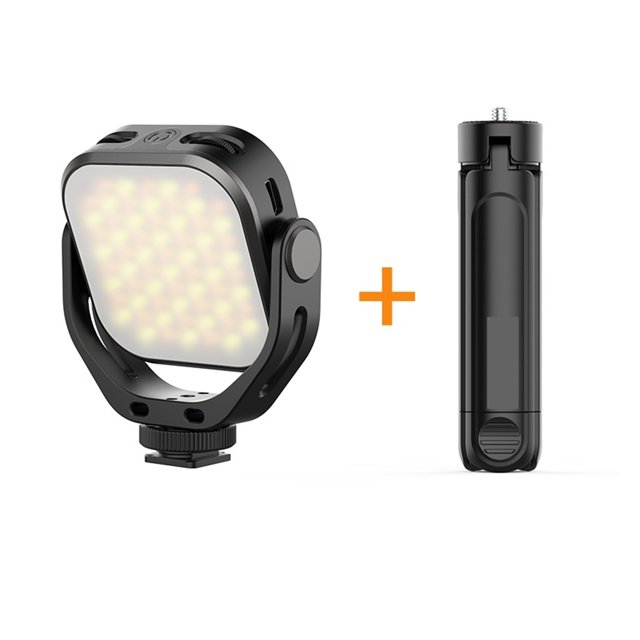 VL66 Lumière Vidéo LED Réglable avec Support Rotatif 360 Rechargeable DSLR SLR Portable, Facile à Utiliser