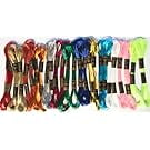 ThreadNanny 24 White Gold Skeins of 100 Percentage Cotton Metallic Thread for Hand Embroidery