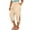 Beige, variant on Fashion Casual Trousers With Side Slit And Tapered Ankle For Commute Womens Pants Casual Work Poly