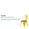 thumbnail image 4 of Flash Furniture Yellow Metal Stackable Chair with Wood Seat, 4 of 12