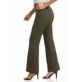 thumbnail image 2 of Rekkuna Women's Stretchy Comfort Pull-On Flare Leg Pant (14, Olive), 2 of 6