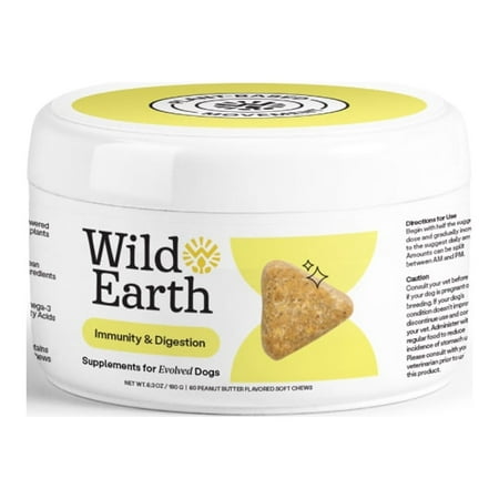 UPC: 0860003602638 | Wild Earth Dog Supplements Soft Chews for Digestion & Immune Support