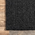 thumbnail image 3 of 2.6x15 Ft Black Jute Area Rug | Handmade | Solid Farmhouse Design | Natural Jute Rug for Living Room | Dining Room | Bedroom | Kitchen | Hallway | Entryway, 3 of 4