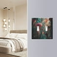 thumbnail image 4 of Yayeee Toggle Light Switch Wall Plate 2-Gang 4.56"x4.48" Decorative Outlet Cover, Psychedelic Forest, 4 of 7