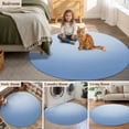 thumbnail image 6 of Round Area Rug 4ft,Watercolor Blue Gradient Washable Carpet Non-Slip Runner Accent Rugs Indoor Floor Mat for Bedroom Living Room Decor,Minimalist Style, 6 of 9