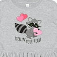 thumbnail image 4 of Inktastic Stealin' Your Heart Cute Raccoon Girls Toddler Dress, 4 of 5