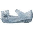 thumbnail image 4 of Mini Melissa Ultragirl Frozen Bow Flats Baby Girls Shoes Size 5, Color: Silver Glitter, 4 of 4