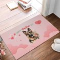 thumbnail image 2 of Happy Valentine's Day German Shepherd holding flowers Doormat Alsatian Dog Lover Gifts Indoor Outdoor Welcome Mat - 3005, 2 of 5