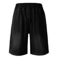 thumbnail image 7 of Generic Jorts for Teen Boys Y2K Baggy Jean Shorts Retro Pull On Denim Shorts Elastic Waist Loose H𝐢p Hop Jorts Pockets Soft Football, 7 of 7