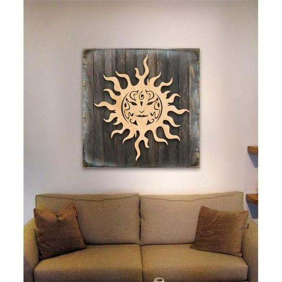 Designocracy 953169-24 Celtic Sun Charm Art on Board Wall Decor