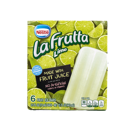 Nestlé, La Frutta, Lima Flavor, Bar, 6 Count, 14.6oz, Natural Fruit, No Allergen, Cardboard Box, New