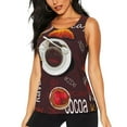 thumbnail image 2 of Picia A Cup Of Black Coffee On A Saucer Pattern Women's Workout Tank Top,Breathable Activewear,Slim Fit Athletic Top,Versatile Workout Moisture-wicking top-XX-Large, 2 of 9
