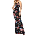 thumbnail image 5 of IROINNID Empire Dress For Women Sleeveless Round Neckline Sexy Maxi Cocktail Evening Party Flowy Backless Long Dress Cross-back Graphic Prints Dress, 5 of 7