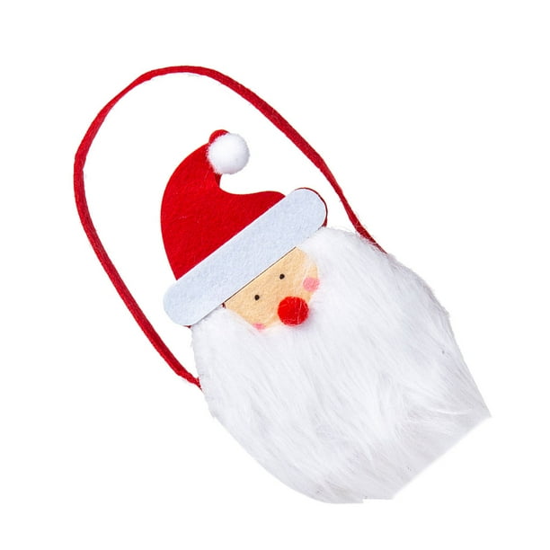 Bolsas de regalo de Navidad, bolsas de almacenamiento para festivales resistentes a desgarros de alce Claus, bolsa de embalaje para galletas y Kits de decoración para fiestas Papá Noel/1 ud. Bewildely HA068921-01