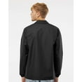 thumbnail image 3 of Independent Trading Co. Mens Water Resistant Windbreaker Coaches Jacket EXP99CNB Large Black, 3 of 5