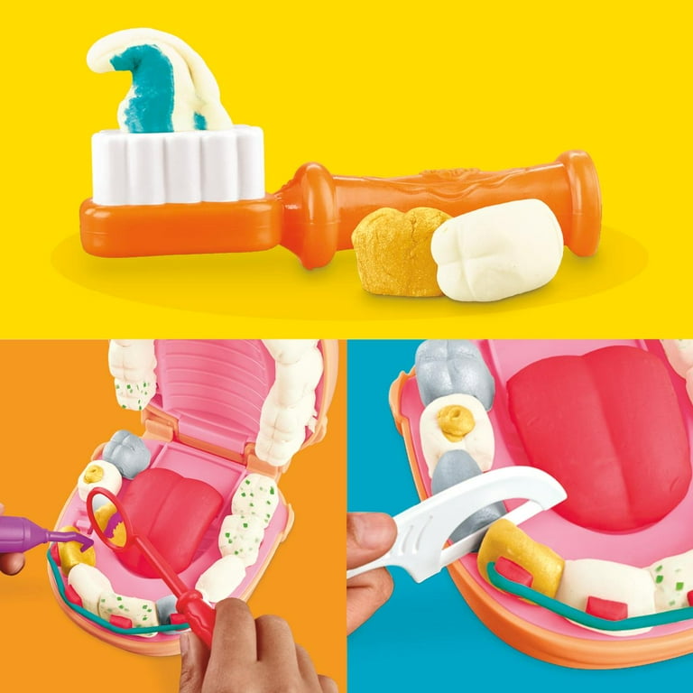 Play-Doh Drill 'n Fill Dentist Toy, Includes 8 Modeling Compounds