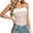 Pink, variant on Women's Y2K Spaghetti Strap Halter Built In Bra Lace Patchwork Sleeveless Tank Tops Stylish Casual Camisoles (Free Size, White)