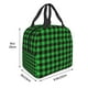 thumbnail image 3 of Easygdp Buffalo Plaid Green Black Bolsa Térmica Premium - Tela Oxford Impermeable, Gran Capacidad, Bolsillo Frontal, Unisex para Trabajo, Escuela, Actividades al Aire Libre y Picnics, 3 of 8