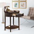 thumbnail image 2 of East West Furniture Hillsboro Asian Wood Nightstand in Distressed Jacobean Brown, 2 of 7