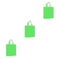 thumbnail image 2 of Decodeary Sac de Courses Réutilisable Pliable Écologique Sac de Rangement à Bandoulière Vert 3Set, 2 of 6