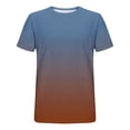 thumbnail image 4 of Mens T-shirts Gradient Short Sleeve Crewneck Tee with Stylish Color Transition Design Daily Wear Casual T Shirt for Men B L, 4 of 4