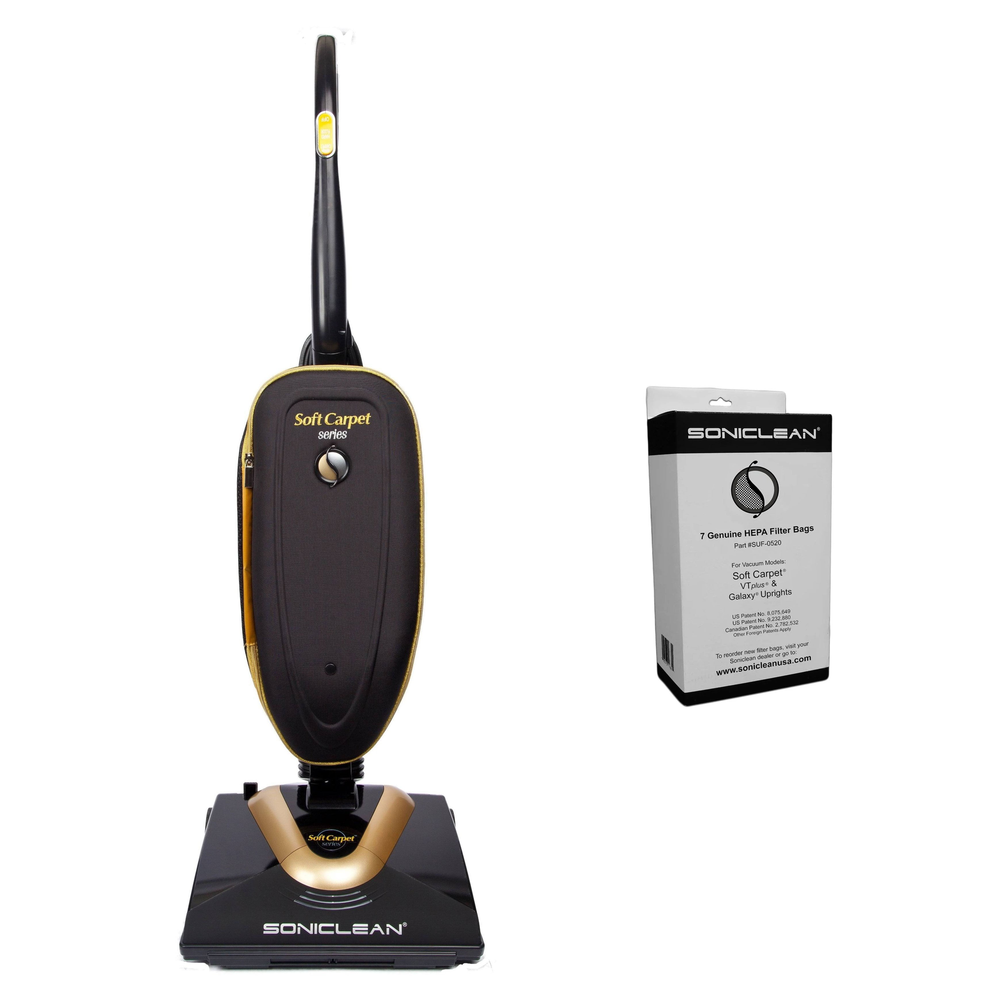 Soniclean Soft Carpet Upright Vacuum + 7 Bags