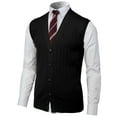 thumbnail image 2 of H2H Mens Casual Slim Fit Knit Sweater Vest V-Neck Button-Down Vest Twisted Patterned (CMOV056), 2 of 6