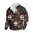 thumbnail image 2 of 50% off Ugly Christmas Sweater! TMOYZQ Men's Sweater 1/4 Zip Ugly Knitted Xmas Sweaters Casual Snowflake Party Pullover Knitwear for Christmas Gifts, 2 of 3