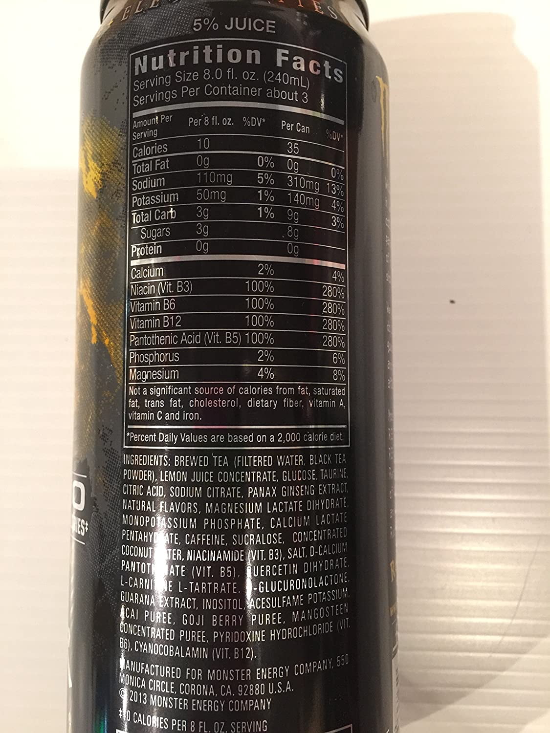 Monster Rehab Energy Drink, Tea Plus Lemonade, (Pack of 12)