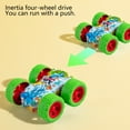 thumbnail image 4 of Twfbrm Doodle Pull Back Cars, 4 Wheels Double-Sided Flip Racing Cars, Friction Powered 360°Rotating Stunt Cars Shockproof Push and Go Toy Cars, Inertia Vehicles Toys for Age 1-6 Boys Girls Kids, 4 of 9