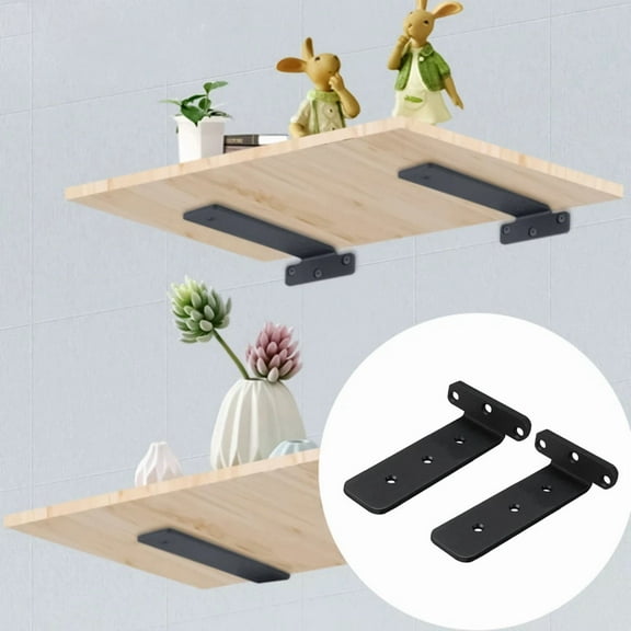 2Pcs 6 Inch Floating Shelf Brackets Invisible Design Fixing Joining Brackets