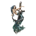 thumbnail image 3 of Siren Mermaid Holding Ship Anchor with Skulls On Ocean Waves Home Decor Figurine, 3 of 9