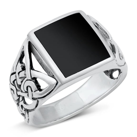 CHOOSE YOUR COLOR Simulated Black Onyx Wholesale Ring .925 Sterling Silver Band CZ Female Size 13