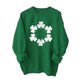 thumbnail image 3 of TaTaai Women’s St. Patrick‘s Day Print Round Neck Long Sleeve Pullover Sweatshirt Casual Loose Blouses Soft Polyester Tops Fall Winter Holiday Tees Gift, 3 of 6