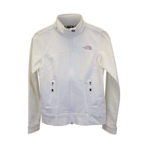 Pre-Owned The North Face Celentito Softshell Full Zip Jacket in Cream Polyester