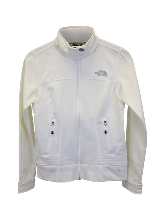 Pre-Owned The North Face Celentito Softshell Full Zip Jacket in Cream Polyester
