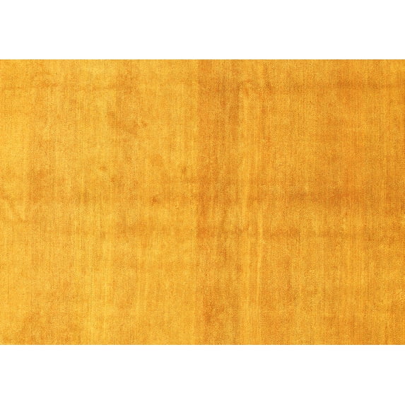 Ahgly Company Machine Washable Indoor Rectangle Abstract Yellow Modern Area Rugs, 7' x 9'