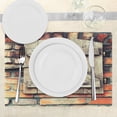 thumbnail image 3 of Ambesonne Wooden Place Mats Set of 4, Natural Red Brick House, Standard Size, Pale Brown, 3 of 6
