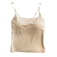 thumbnail image 7 of Rhuody Tank Tops Women Crewneck Spaghetti Strap Slim Fit Built In Bra Camisole Short Length Seamless Layering Shirts Versatile Clothes 3Xl Black, 7 of 7