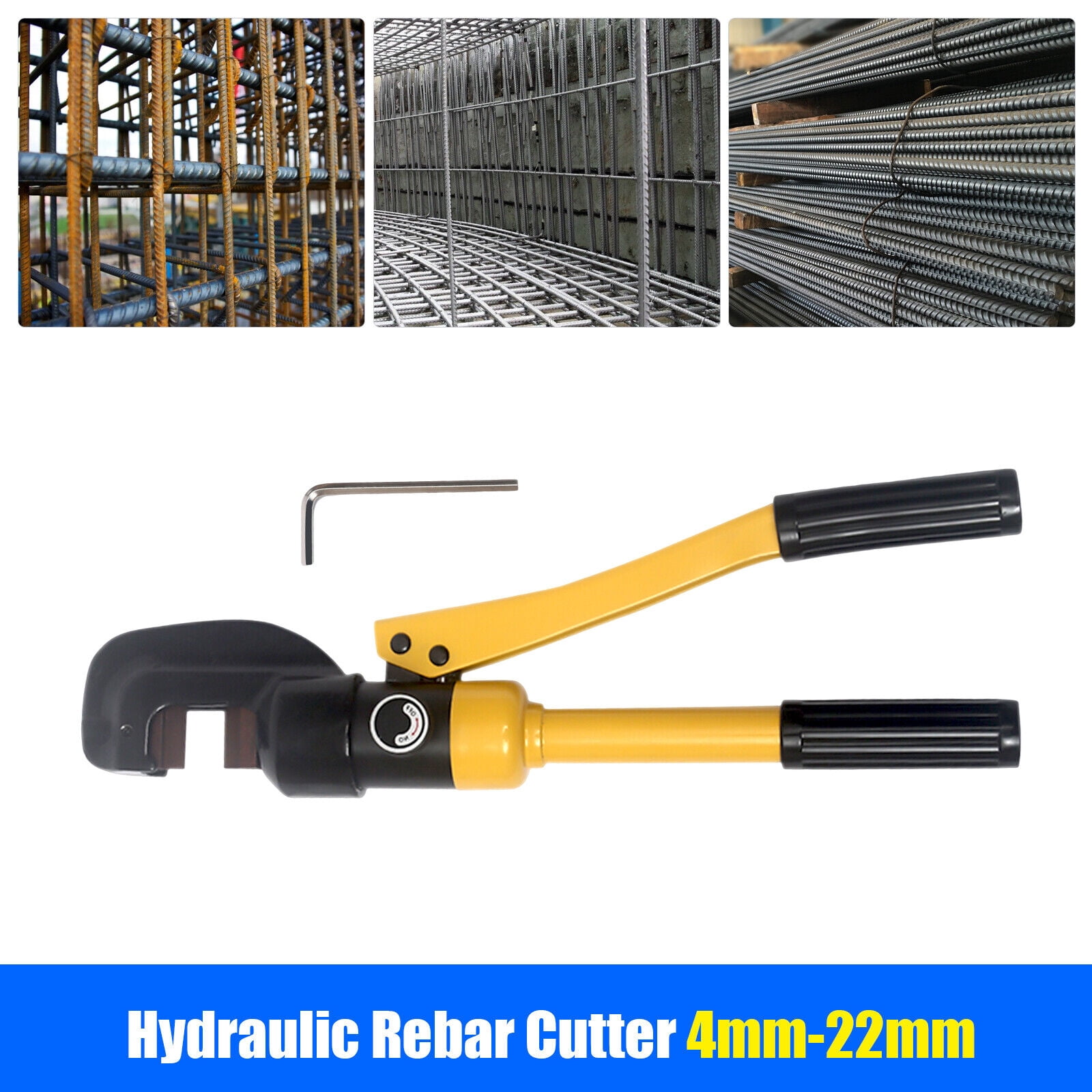 Hydraulic Rebar Cutter Steel Bolt Chain Cutting Tool 22mm 12 Ton with Box HY-22