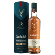 Glenfiddich 18 Year Single Malt Scotch Whisky, 750ml Glass Bottle, 43% ABV 86 Proof