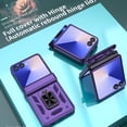 thumbnail image 6 of ELEHOLD Case for Samsung Galaxy Z Flip 6, Shockproof Hinge Phone Case with Slide Camera Cover & Kickstand,Purple, 6 of 6