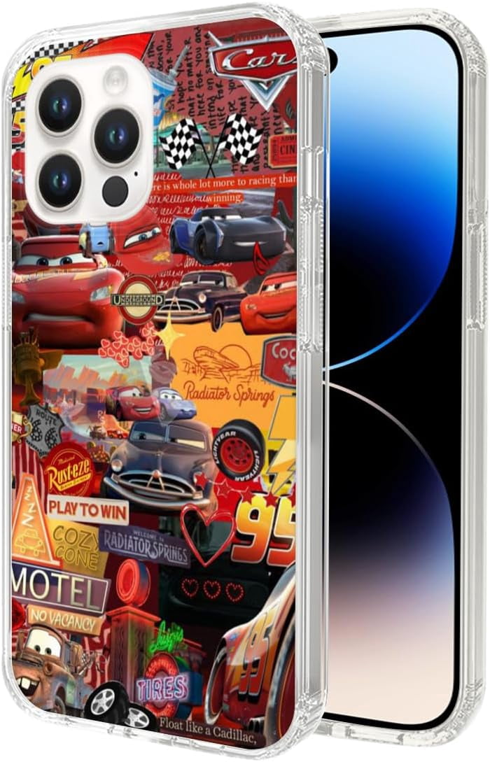 Phone Case Lightning Phone McQueen Case Clear Compatible with iPhone 6 Plus/6s Plus 5.5 Inch