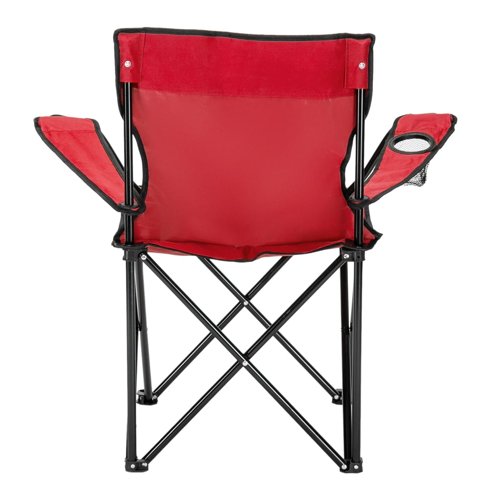 Red Stool W/Storage Bag Folding Camp Chair Outdoor 50 x 50 x 80 cm 